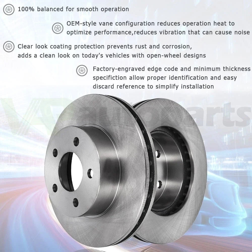 Set of 4 Disc Brake Rotors and Ceramic Pads for Chevrolet Impala Limited (2014–2016)