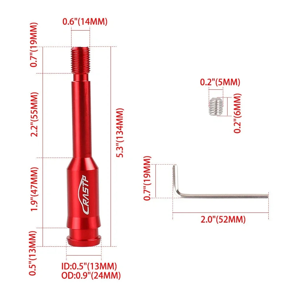 5" Shift Knob Extension for Manual Gear Shifter (Fits 134mm/5.3”)