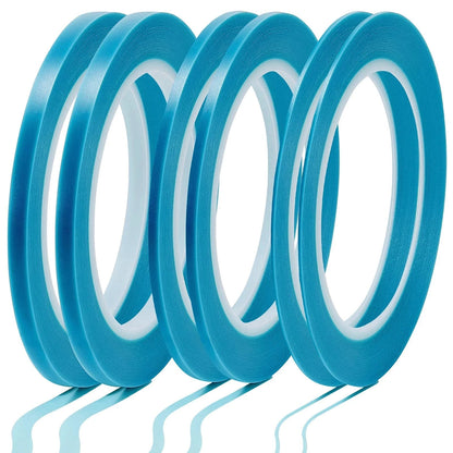 6 Pieces Vinyl Pinstripe Tape Masking Blue for Automotive Use