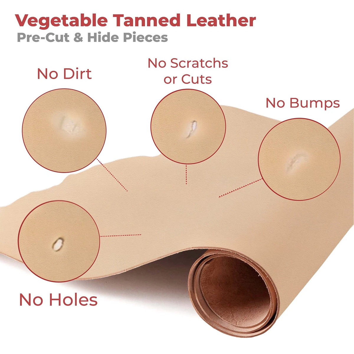 Natural Leather Belt Strips 1.5" x 50" (Vegetable Tanned Tooling)