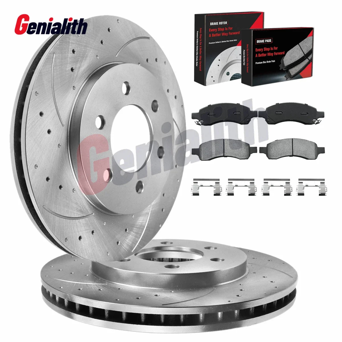 Front Drilled Rotors & Brake Pads for Buick Enclave GMC Acadia (2008–2016)