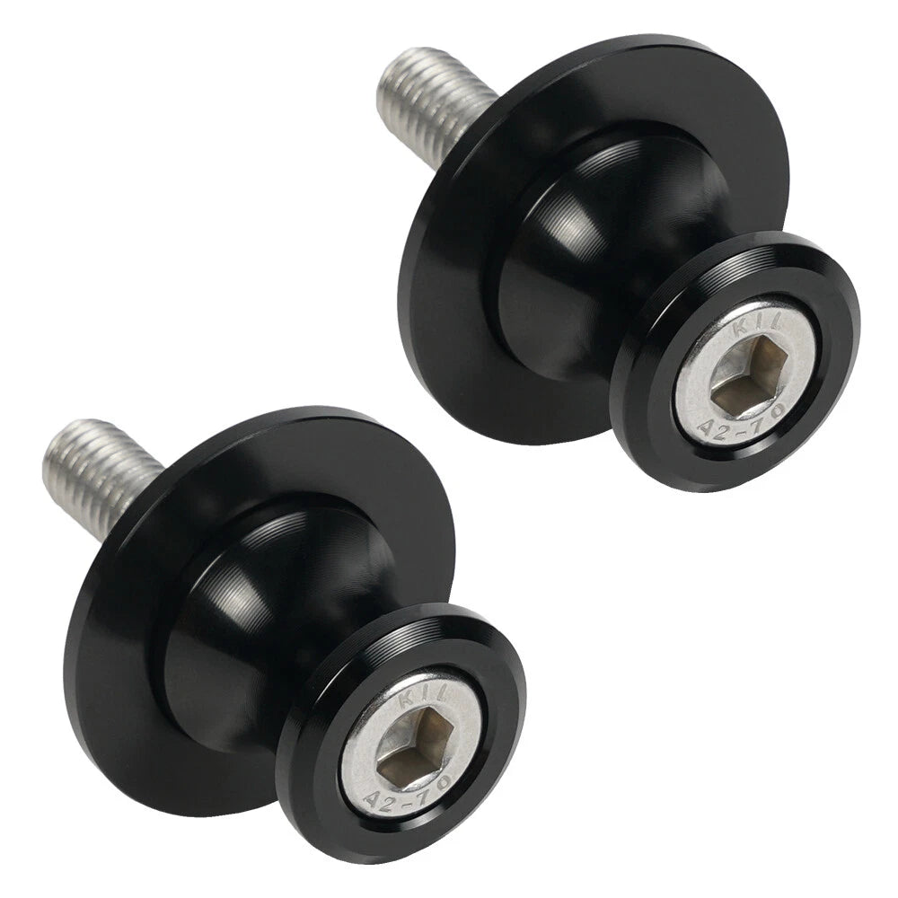 Pair CNC Aluminum M10 Swingarm Sliders Spools for Kawasaki Z1000 ZX-6R (2003–2012)
