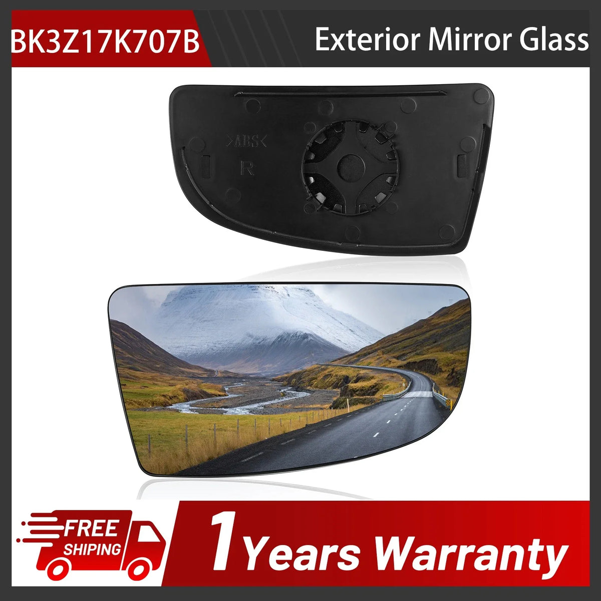 Mirror Glass Lower Convex Right for Ford Transit T-150 T-250 T-350 (2015–2022)