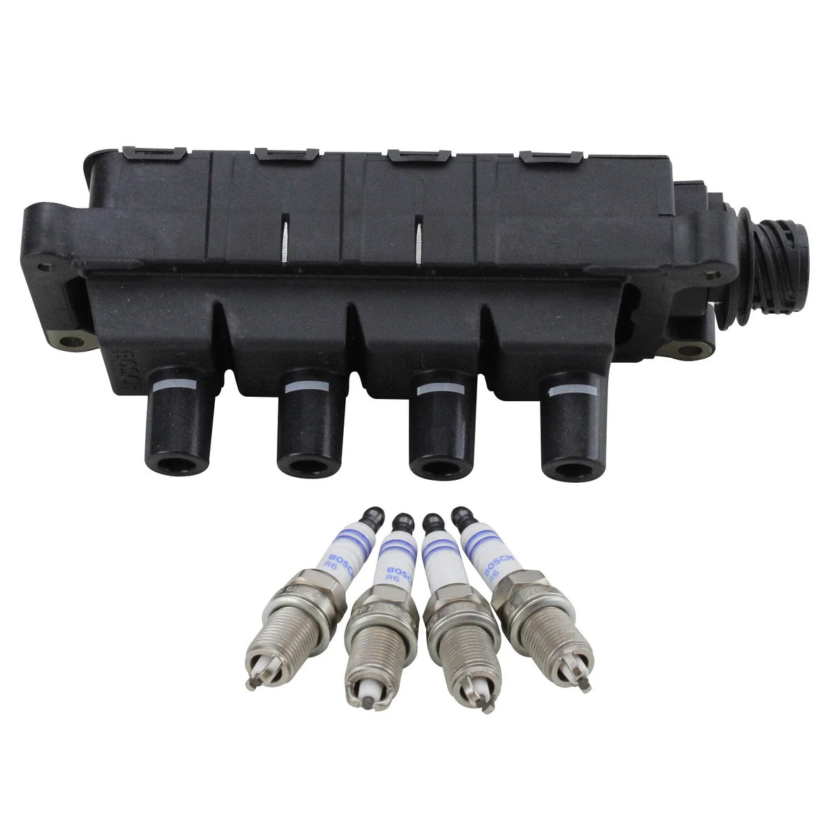 Bosch Ignition Coil & 4 Nickel Spark Plugs for BMW 318i 318is Z3 (1992–2002)