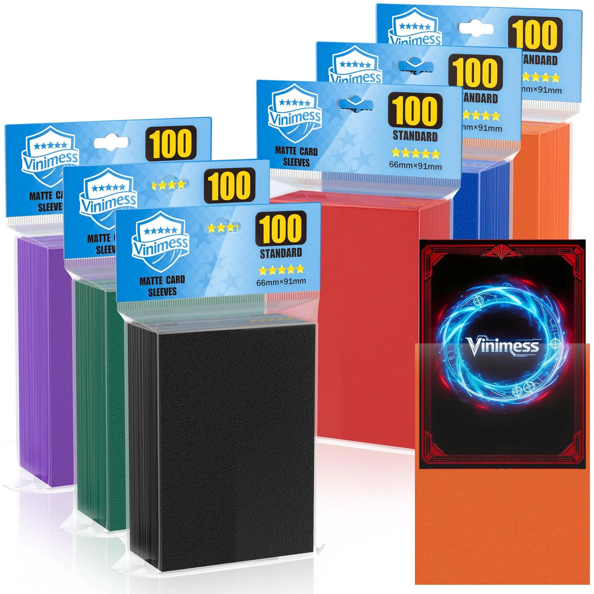 600 Pack Card Sleeves - Sturdy Matte in 6 Colors