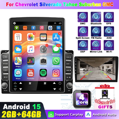 9.7" Car Stereo GPS Carplay Head Unit for Chevrolet Silverado Tahoe (2007–2014)