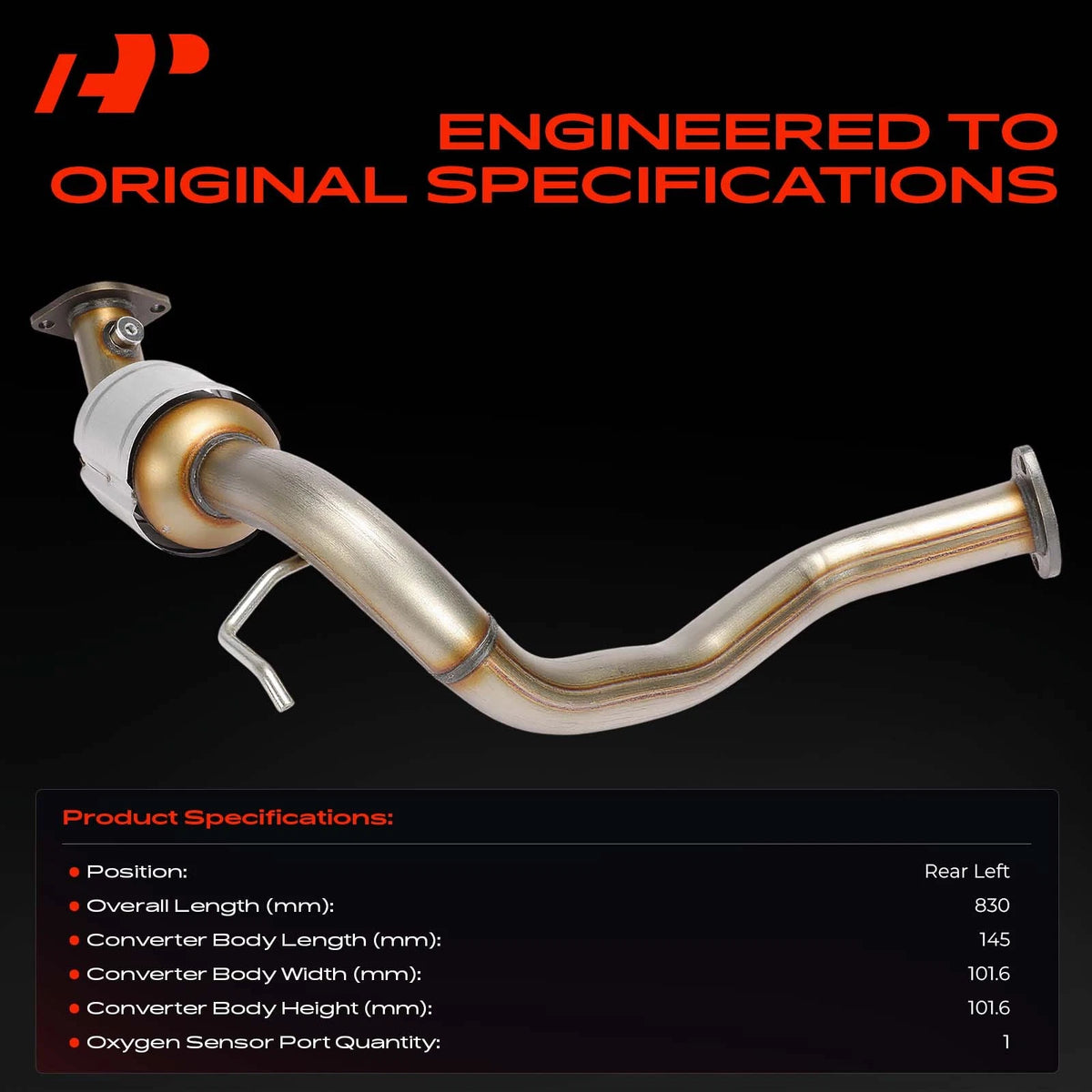 Rear Left Catalytic Converter for Toyota 4Runner FJ Cruiser (2013–2023)