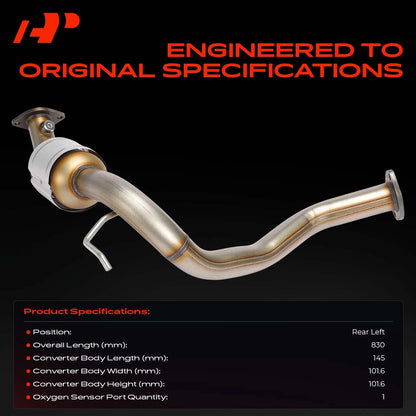 Rear Left Catalytic Converter for Toyota 4Runner FJ Cruiser (2013–2023)