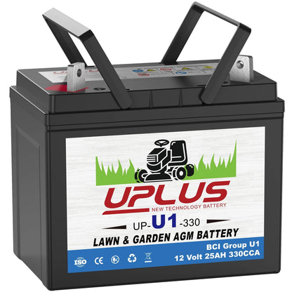 U1 Riding Lawn Mower Battery 12V 330CCA for Lawn Mowers