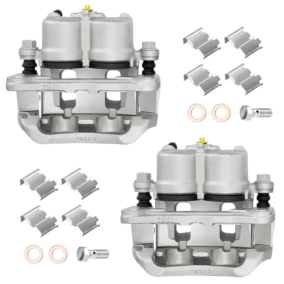 Pair Front Brake Calipers w/ Brackets for Mazda CX-9 (2007–2015) & Ford Edge (2011–2014)
