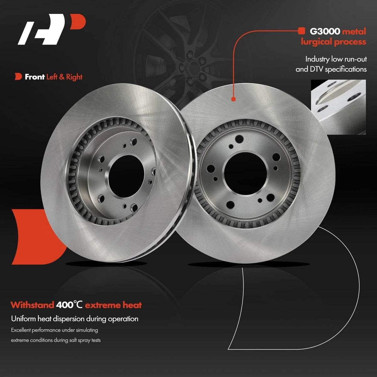 Set of 4 Disc Brake Rotors & Ceramic Pads for Honda CR-V (1997–2001)
