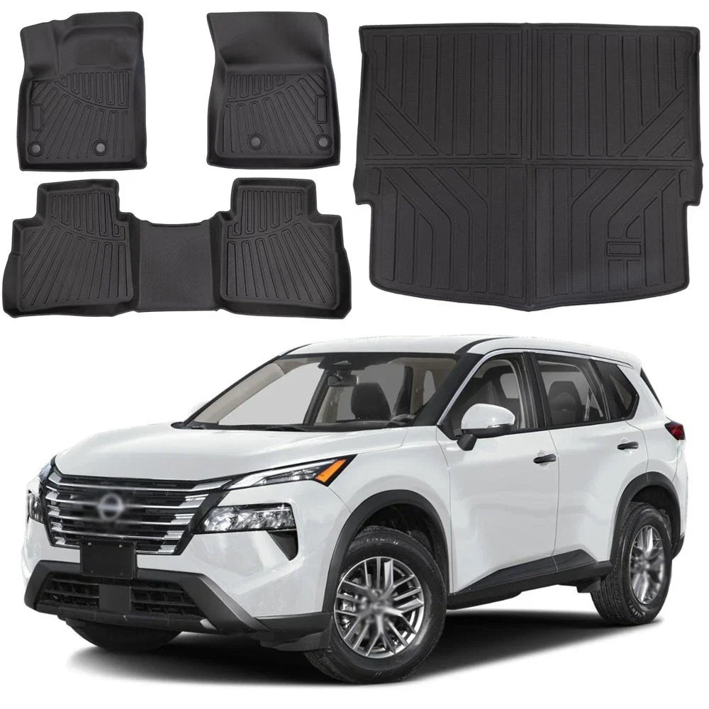 Set of 2 All Weather Floor Mats & Cargo Liner for Nissan Rogue (2021–2025)