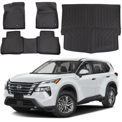 Set of 2 All Weather Floor Mats & Cargo Liner for Nissan Rogue (2021–2025)