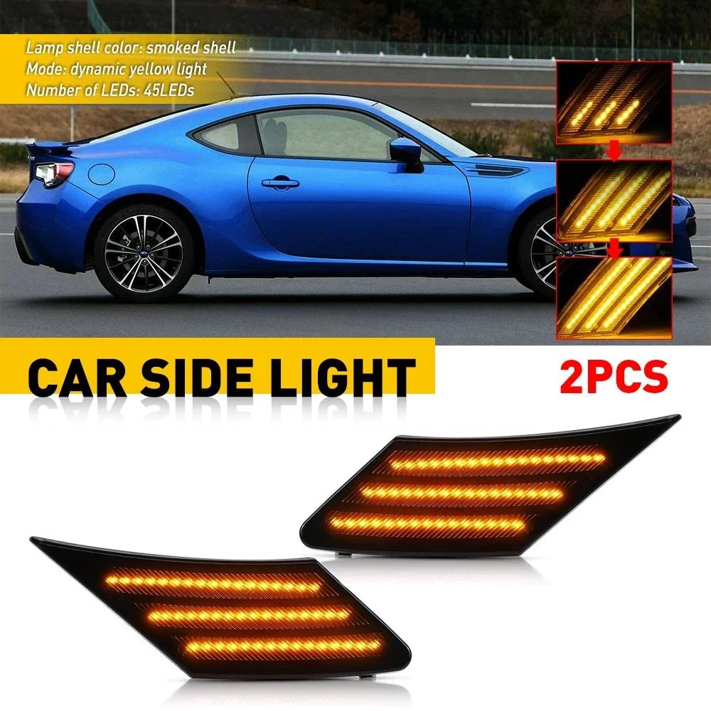 Smoke LED Side Marker Bumper Light for Subaru BRZ Scion FR-S (2013–2020)