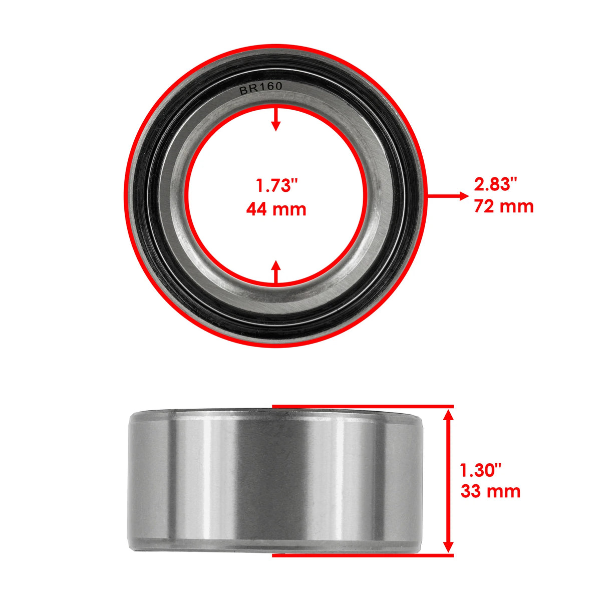 Front Left Right Wheel Hubs with Studs & Bearings for Polaris RZR 800 EFI (2010–2014) WH103AA2041