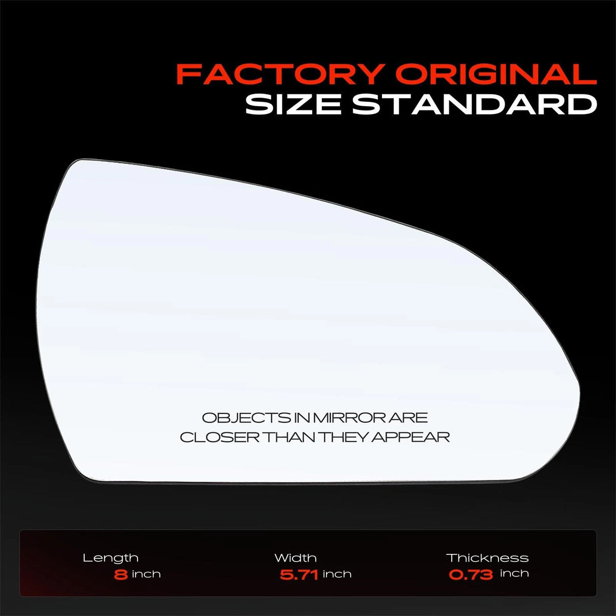 Heated Power Mirror Glass for Hyundai Elantra (2017–2018) 87621F3000, HY1325103