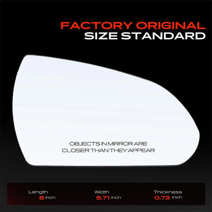 Heated Power Mirror Glass for Hyundai Elantra (2017–2018) 87621F3000, HY1325103