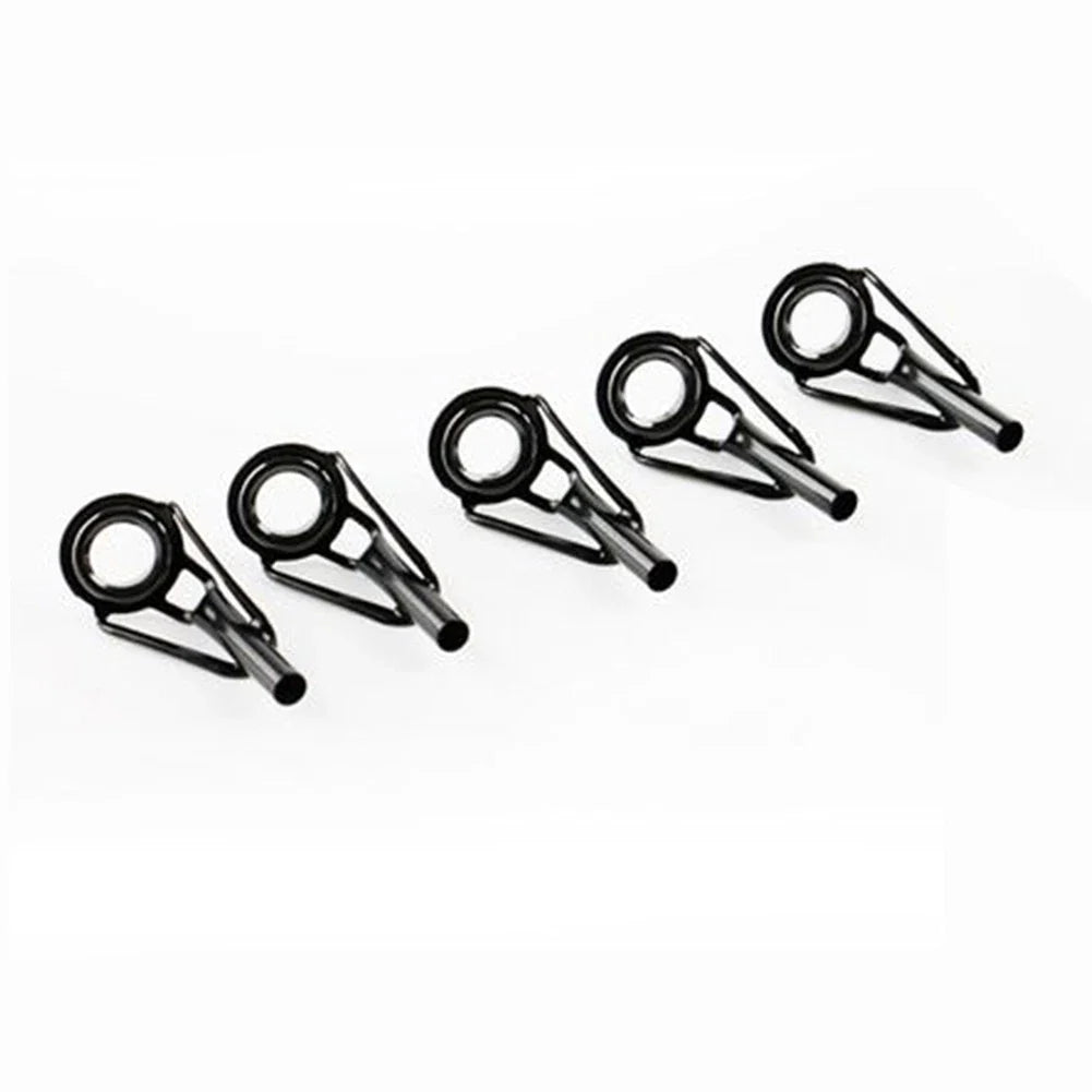 Fishing Rod Guides Set of 5 Black Eye Line Rings Multi Sizes