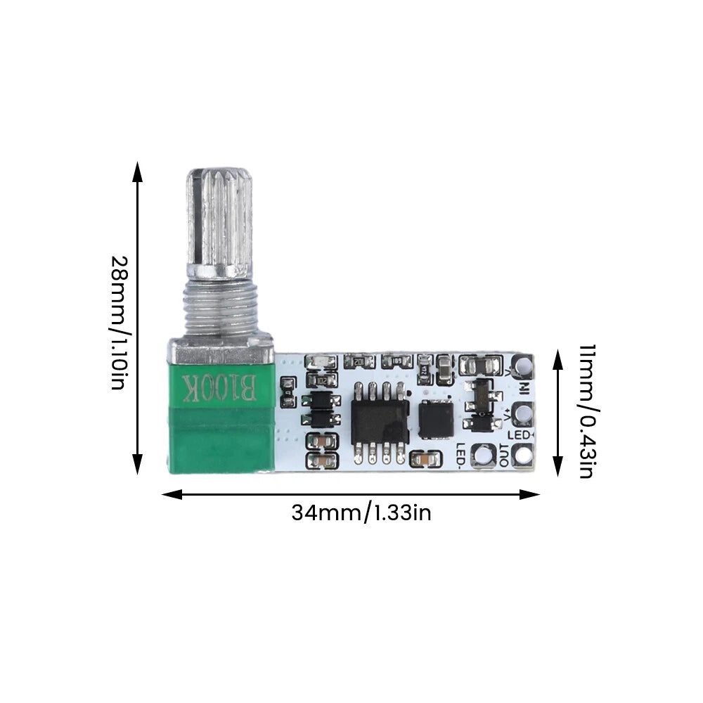 2Pcs LED Mini Dimmer Constant Voltage Module for DIY Projects