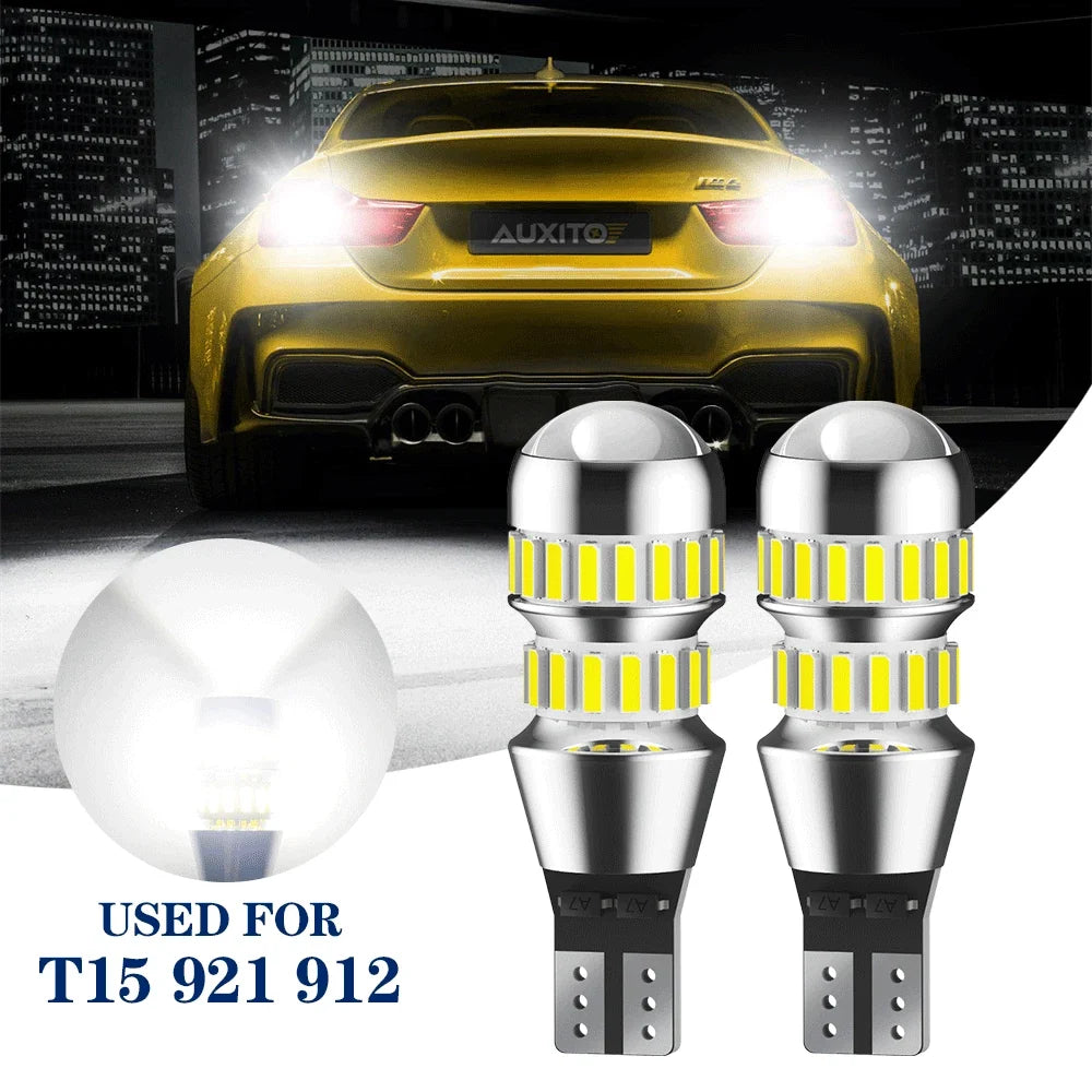 2X AUXITO 921 T15 White LED Backup Reverse Light Bulbs for Toyota Camry (1997–2021)