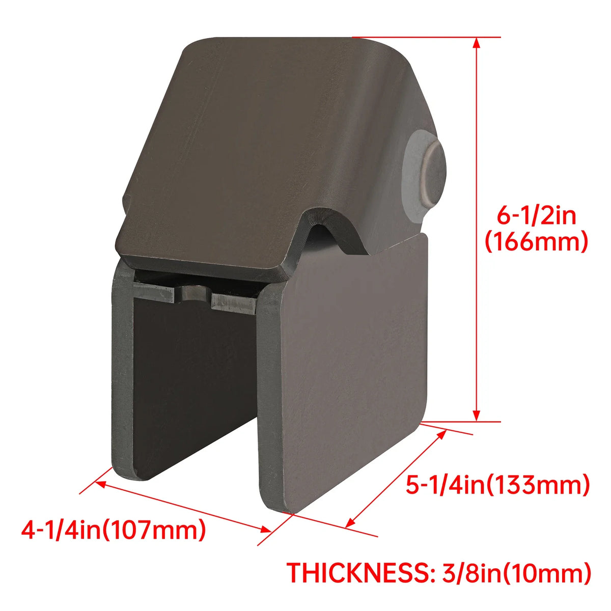 Set of 2 Weld On Steel Dump Hinges for Truck Trailer (Universal Fit)