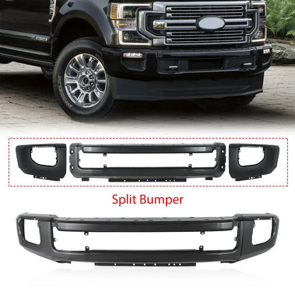 Black Steel Front Bumper for Ford F-250 F-350 Super Duty (2020–2022)