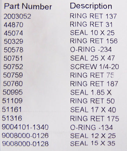 Seal Kit for Hydro Gear Lawn Mower