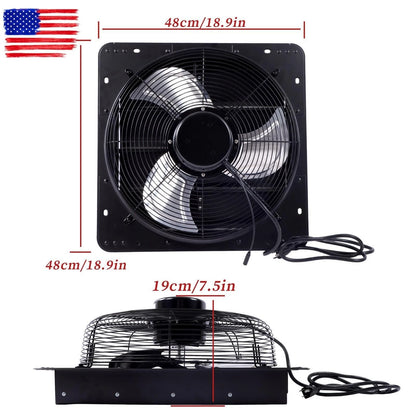 16'' Wall-Mount Exhaust Fan for Attic (2600CFM)