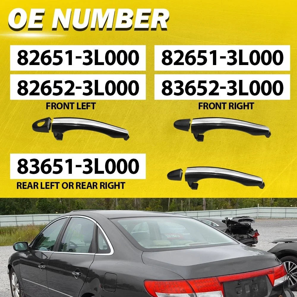 Chrome Outside Door Handle Set for Hyundai Azera (2006–2011)