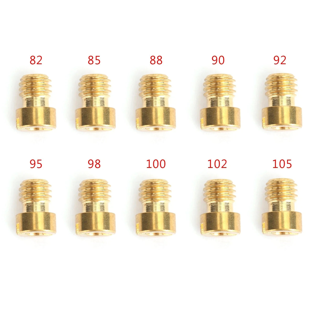 10 Round Head Main Jet Kit for Motorcycle Scooter PZ19 T9 (82-105)