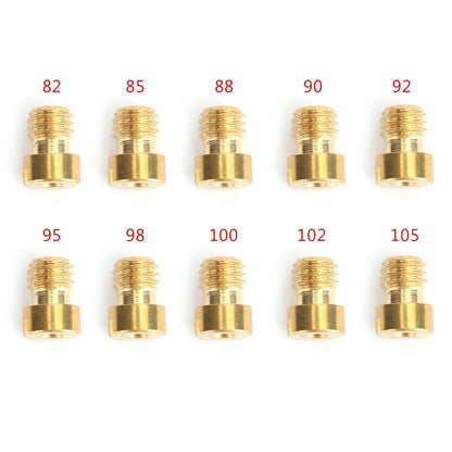 10 Round Head Main Jet Kit for Motorcycle Scooter PZ19 T9 (82-105)