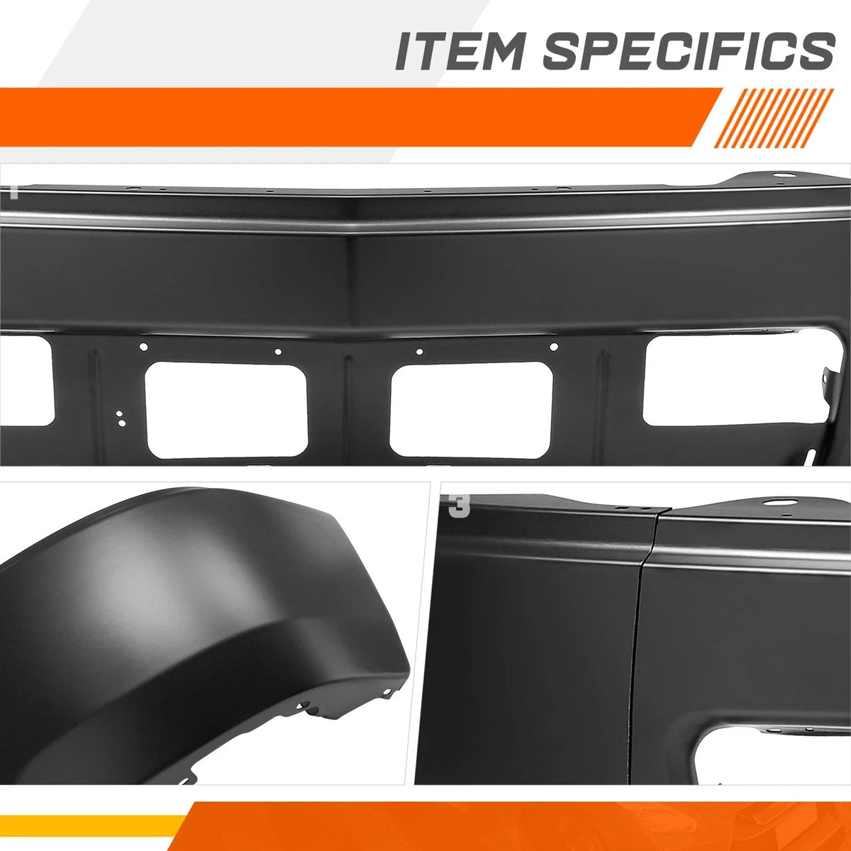 Front Bumper Face Bar for Chevy Silverado 1500 (2014–2015) w/o Fog Lights