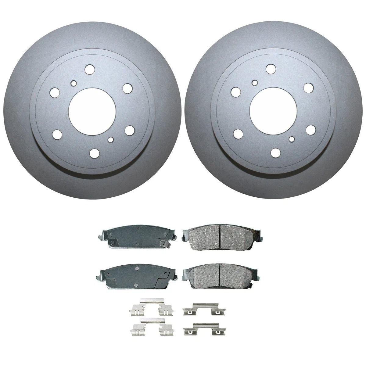 Rear Brake Kit 345mm Rotors & Akebono ProACT Pads for Cadillac Chevy GMC