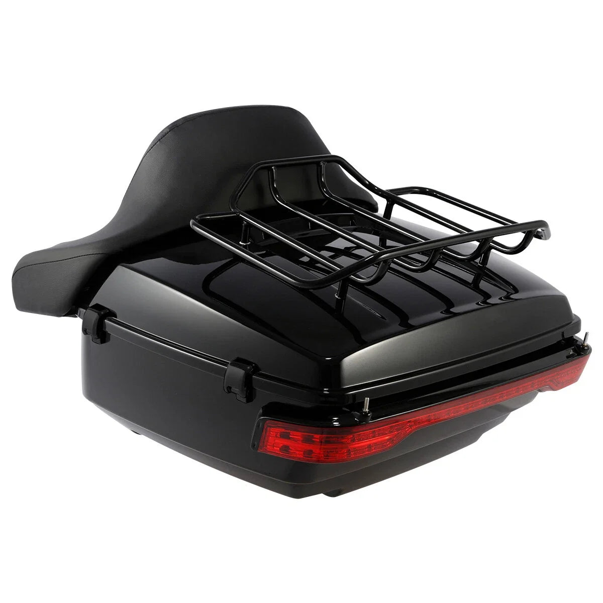 LED Trunk Backrest Pad Luggage Rack for Harley Touring (2014–2026)