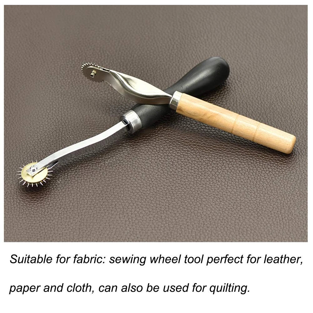 2X Tracing Wheel for Professional Stitch Marking (Black and Wood)