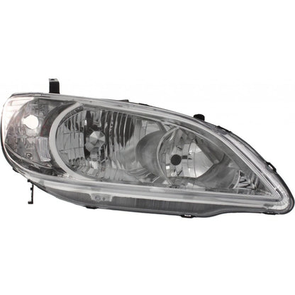 Passenger Side Headlight for Honda Civic (2004–2005) HO2503121, CLX-M0-20-6499-01-9