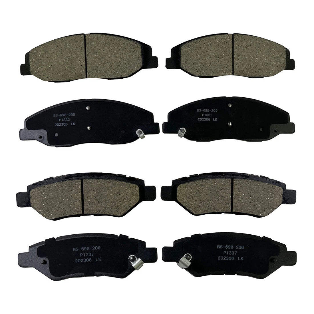 Front and Rear Ceramic Brake Pads for Cadillac CTS (2008–2014) P-1332 P-1337