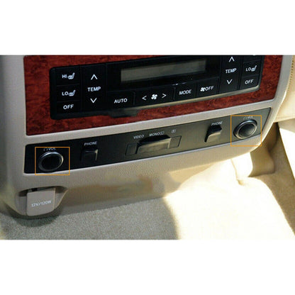 2X Rear Row Volume Control Knob Cover for Toyota Land Cruiser LC200 (2010–2018)