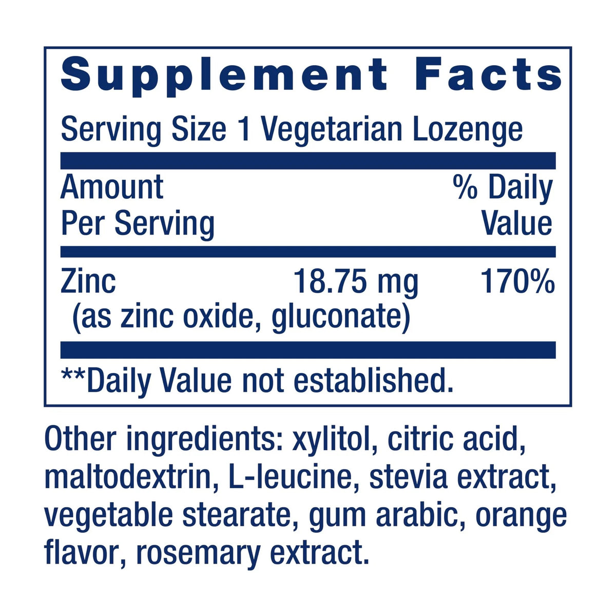 Zinc Lozenges for Life Extension (60 Count)