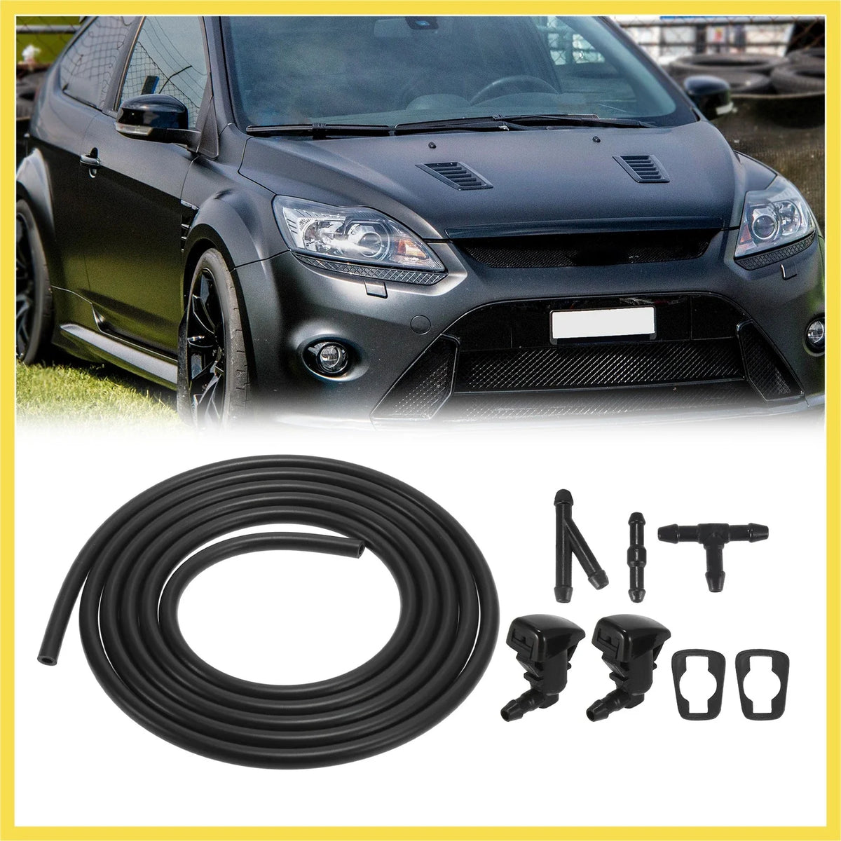 Front Windshield Washer Nozzles Kit for Ford Focus (2008–2009) 8S4Z17603AA