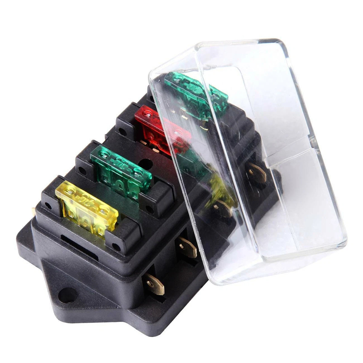 Set of 4 Blade Fuse Box Holder for Car Marine Motorcycle Boat