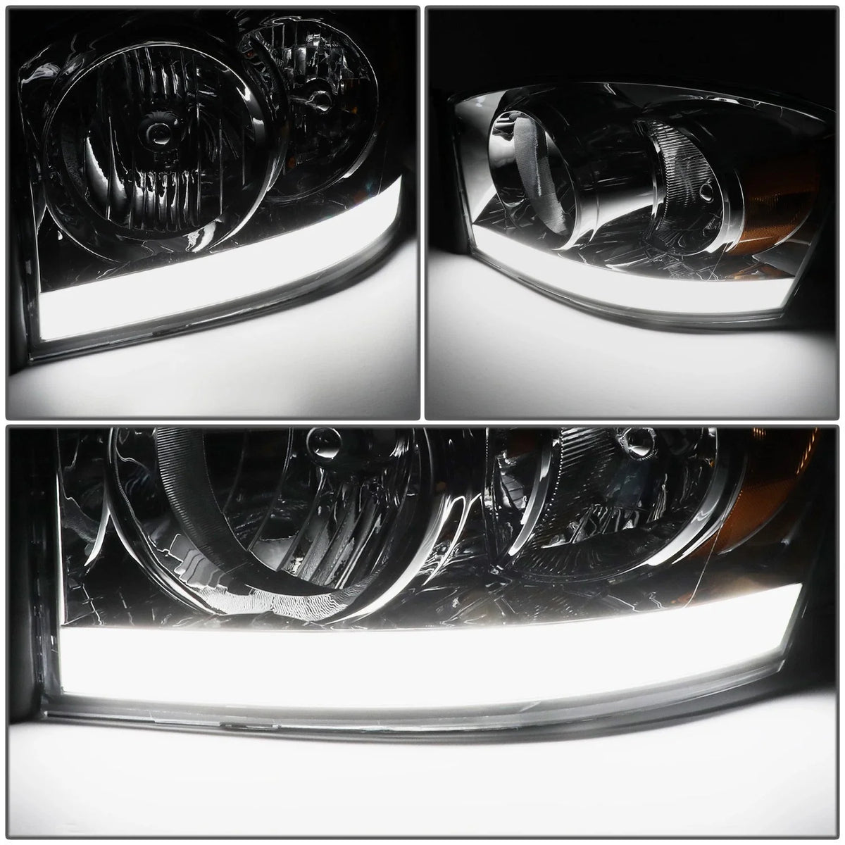 LED DRL for Dodge Ram Pickup (2006–2009) Smoked Housing Amber Side Lamp