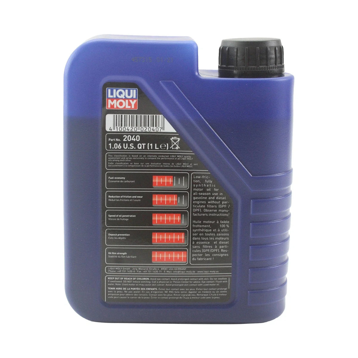 Liqui Moly 2040 Engine Motor Oil 5W-40 for (1 L)