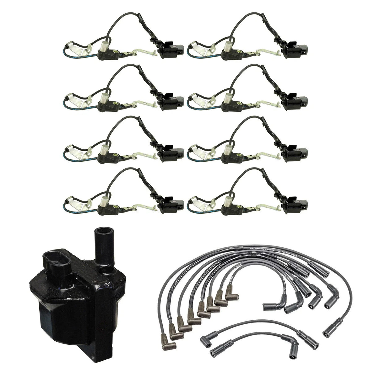 Denso Ignition Coil Wires & NGK Iridium Spark Plugs Kit for Caprice (1991–1996)