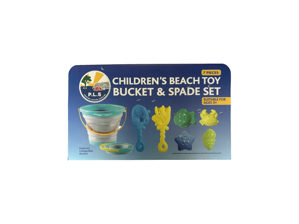 Set of 2 Beach Toy Buckets and Spades for Caravan Camping (PE3600)