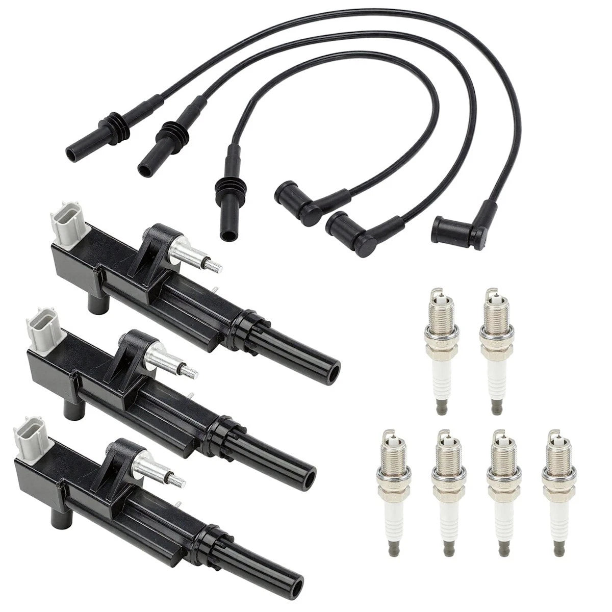 Ignition Coil and Spark Plug Kit for Ram 1500, Jeep Liberty, Dodge Nitro (2009–2012) - 18120498, UF640, 5149199AA, 5C1709, C1652, E1140, CLS1324