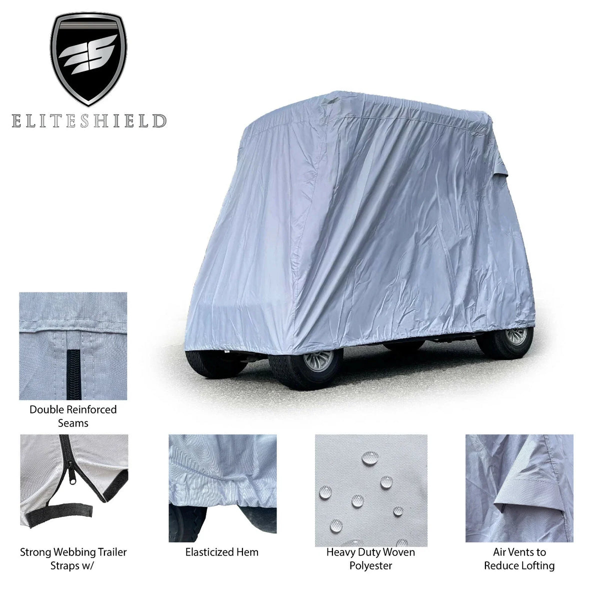 6 Passenger Waterproof Golf Cart Cover for Yamaha Clubcar EZgo Star EV