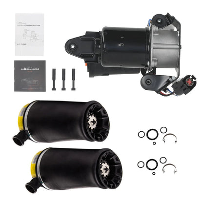 3X Rear Air Spring Bags + Compressor for Ford Expedition, Lincoln Navigator (1998–2002)