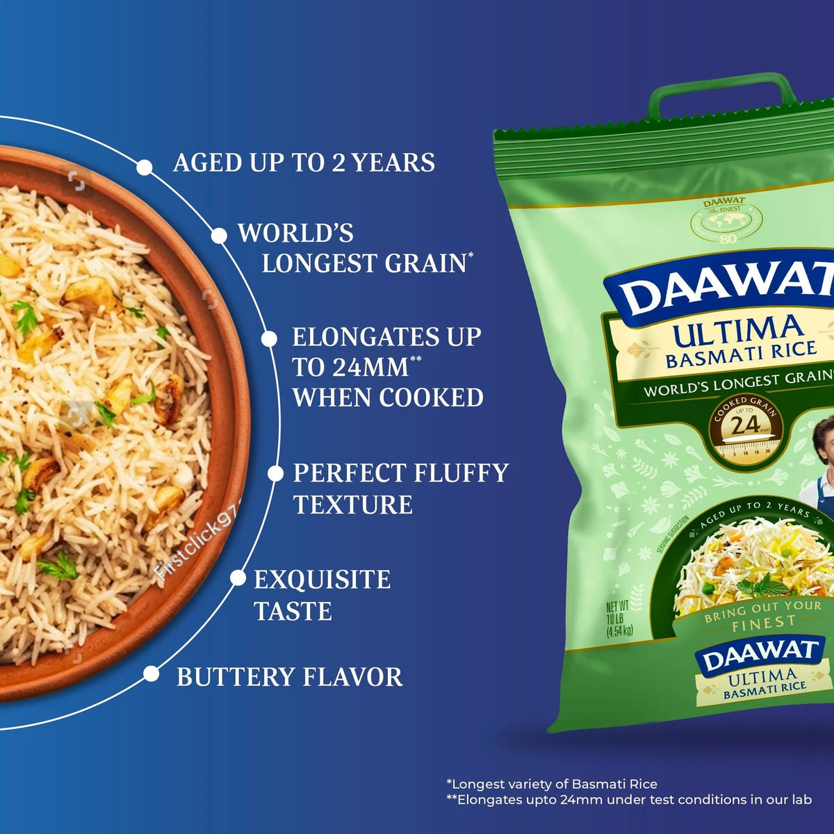 10 lb Daawat Ultima Basmati Rice - Authentic Extra Long Grain