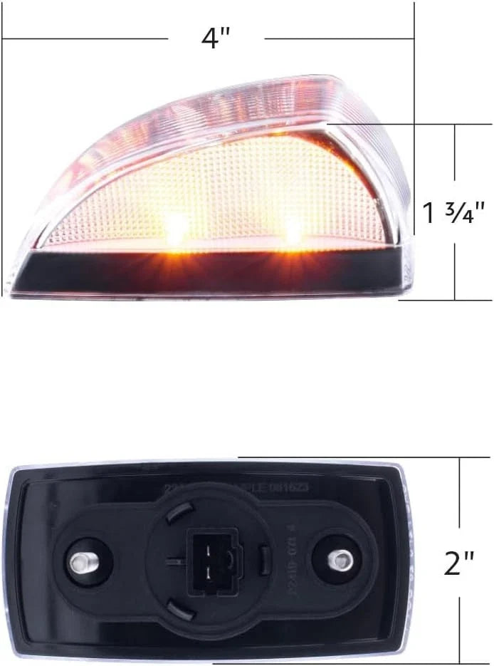 Amber LED Cab Light Replacement for Freightliner M2 (2014–2019) Clear Lens